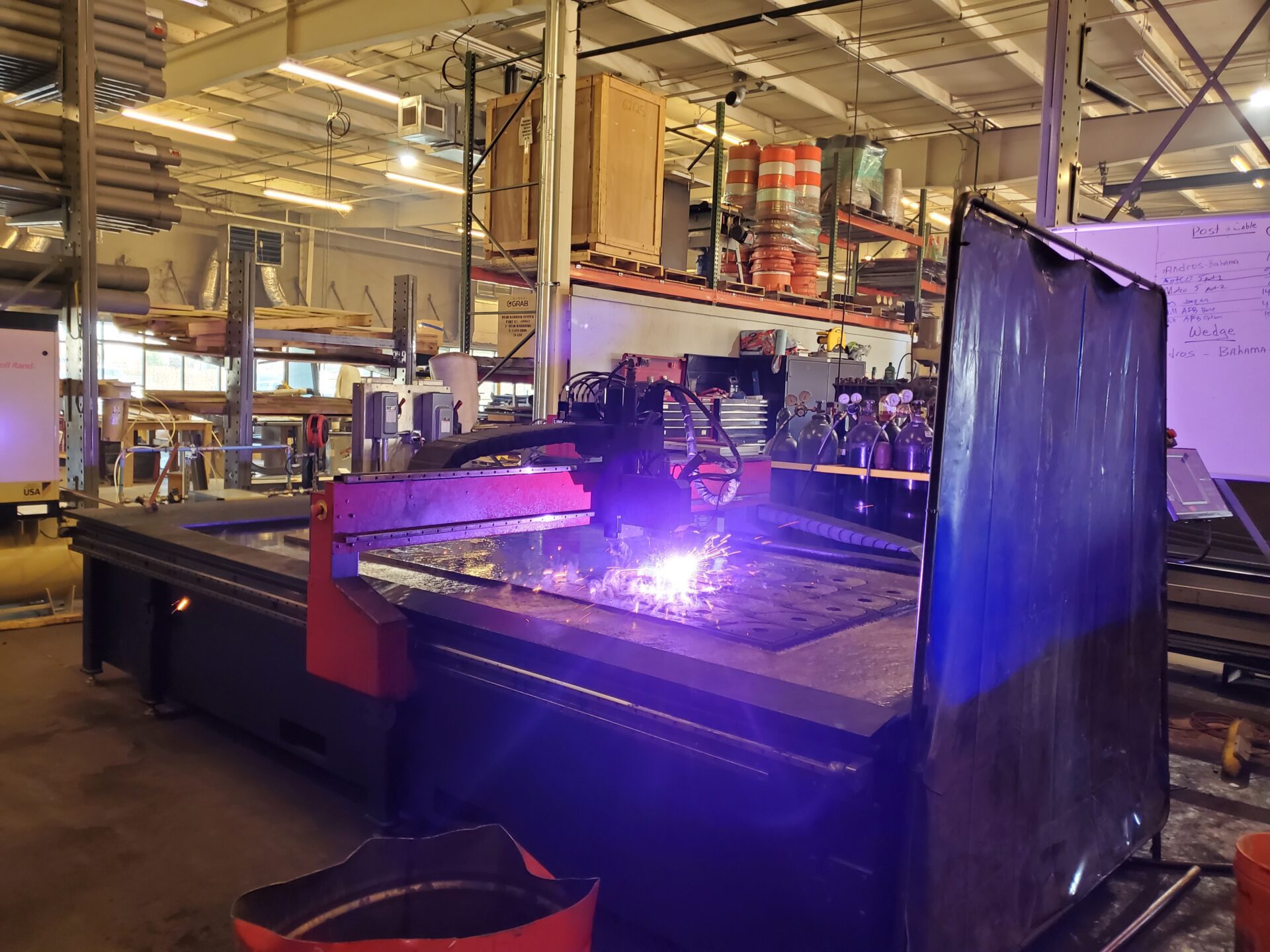 Plasma Table Working On a Customer Order January 2021